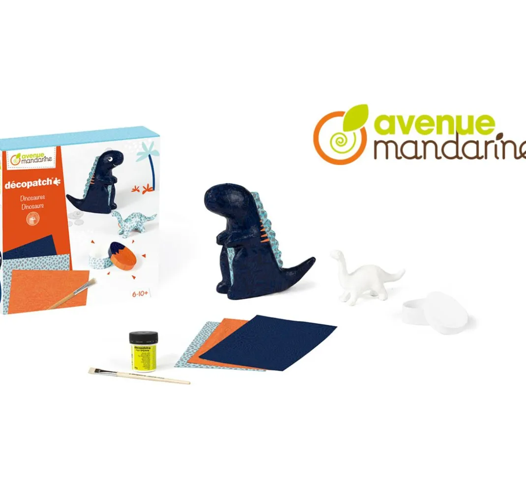 Kinder My Mandarine Papier-Bastelsets|Weitere Geschenkideen Für Kinder>Kreativ-Box Décopatch "Dinosaurier"