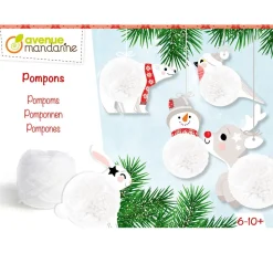 Kinder My Mandarine Deko-Bastelsets|Weitere Geschenkideen Für Kinder>Kreativ-Box "Pompon Weihnachtsanhänger"