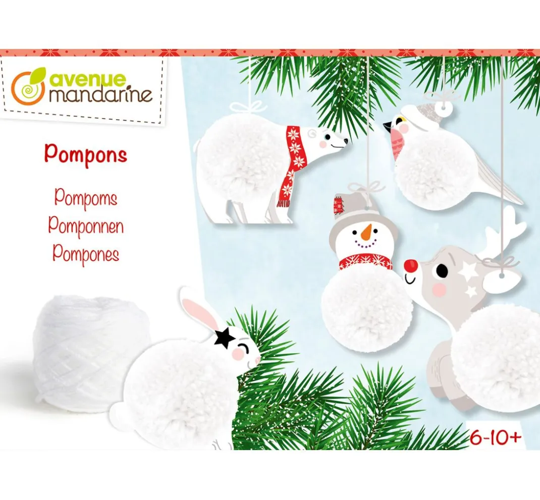Kinder My Mandarine Deko-Bastelsets|Weitere Geschenkideen Für Kinder>Kreativ-Box "Pompon Weihnachtsanhänger"