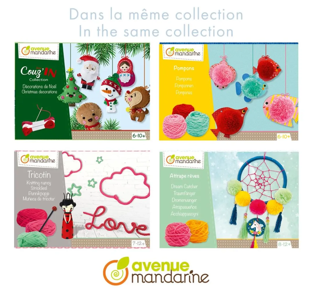 Kinder My Mandarine Deko-Bastelsets|Weitere Geschenkideen Für Kinder>Kreativ-Box "Pompon Weihnachtsanhänger"