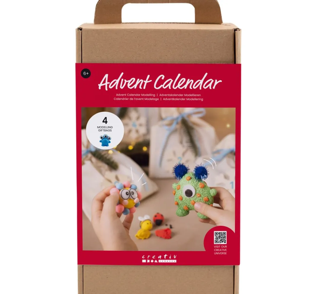 Kinder creativ company Modellieren|Sets>Kreativset Adventskalender "Modellieren - Monster"