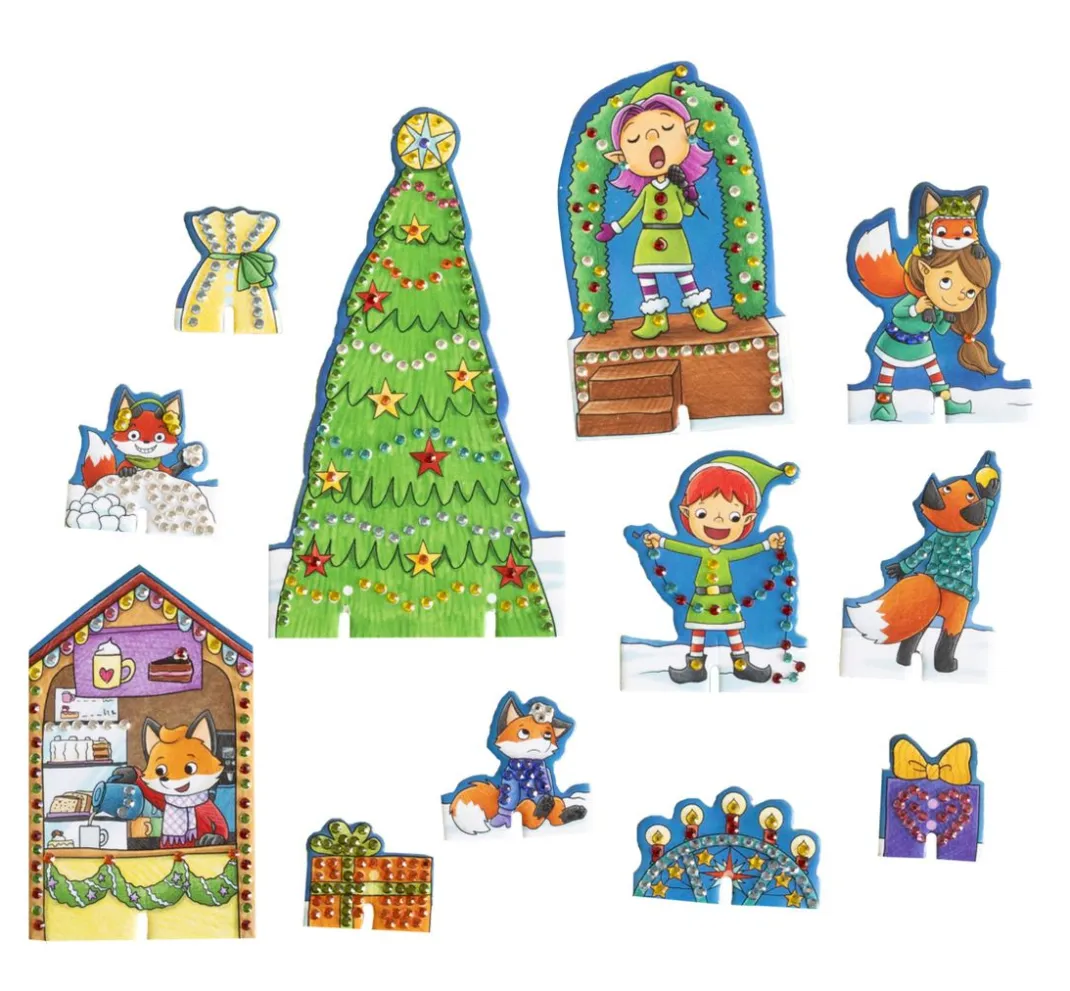 Topp Adventskalender|Diamond Painting>Kreativ-Set "Diamond Painting - Adventskalender Glitzerndes Weihnachtsdorf"