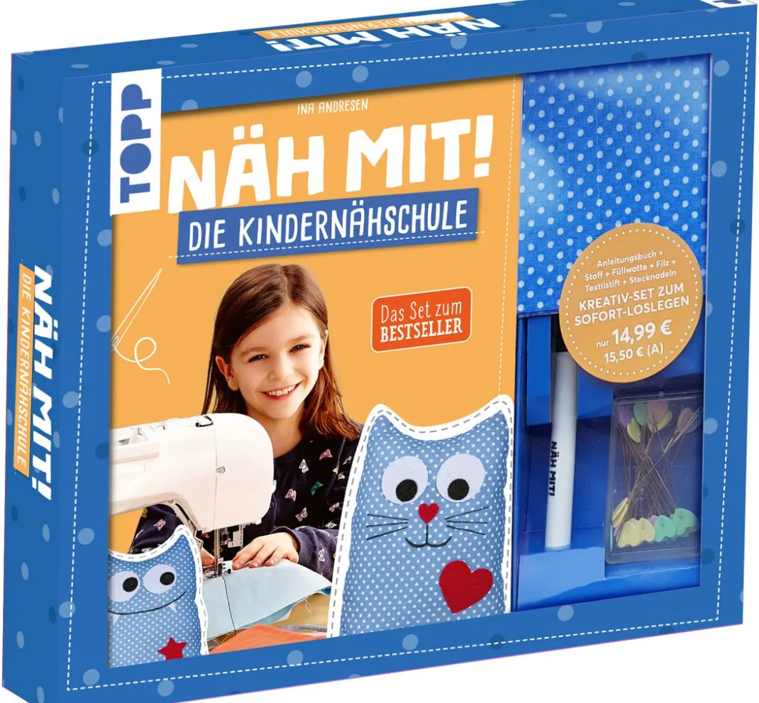 Kinder Topp Kinderbücher|Handarbeit-Sets>Kreativ-Set "Näh mit! Die Kindernähschule"