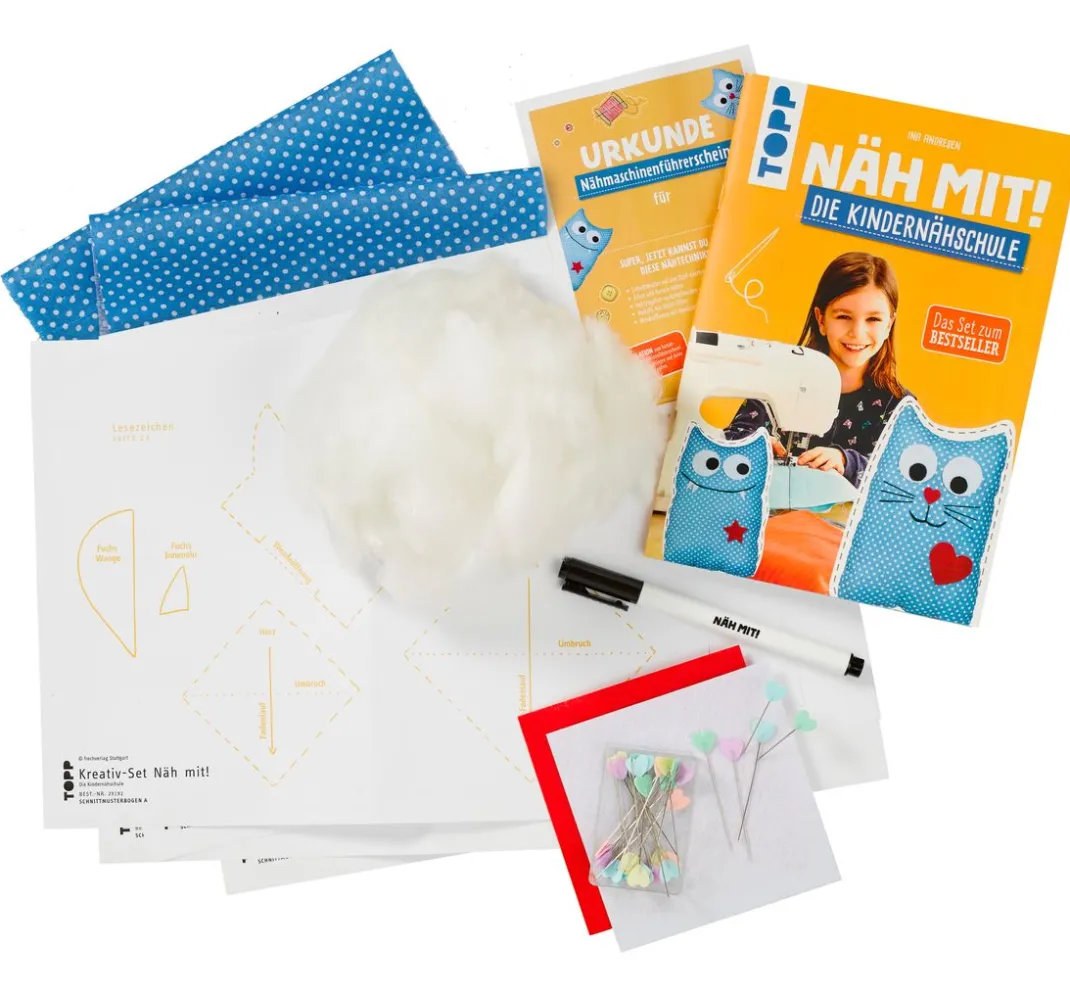 Kinder Topp Kinderbücher|Handarbeit-Sets>Kreativ-Set "Näh mit! Die Kindernähschule"