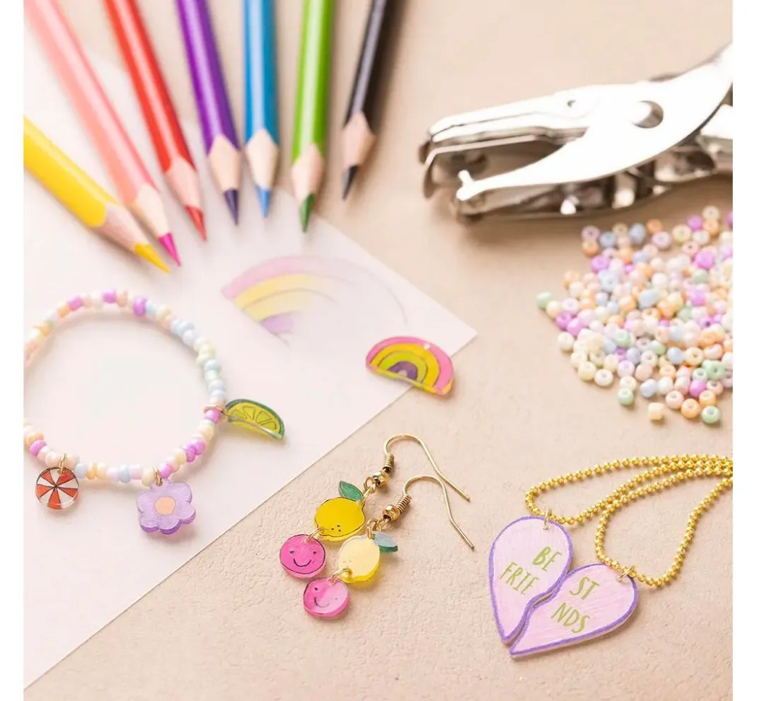 Kinder creativ company Weitere Geschenkideen Für Kinder|Schmuck-Bastelsets>Kreativset Schrumpffolie "Schmuck"