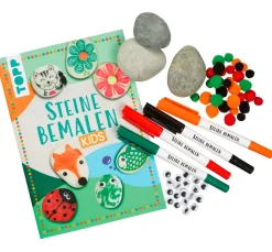 Kinder Topp Kinderbücher|Malbücher>Kreativ-Set "Steine bemalen Kids"