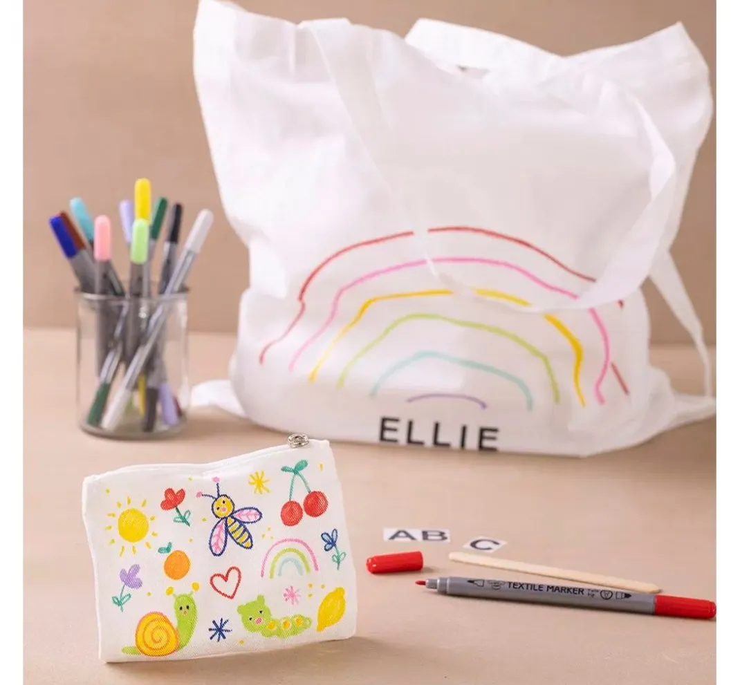 Kinder creativ company Malsets|Farbsets>Kreativset Textildekoration "Taschen"