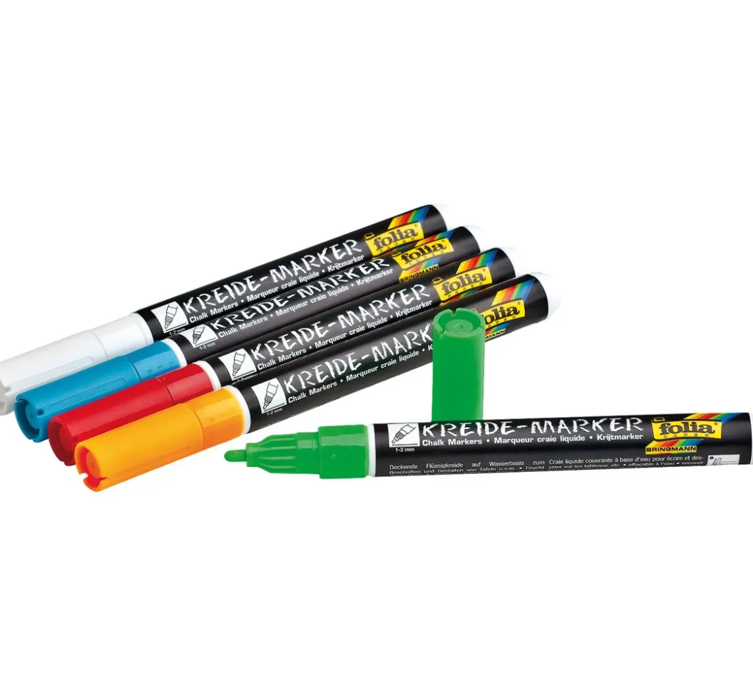 Kinder folia Stifte & Marker|Tafelfarbe>Kreidemarker, 5er-Set
