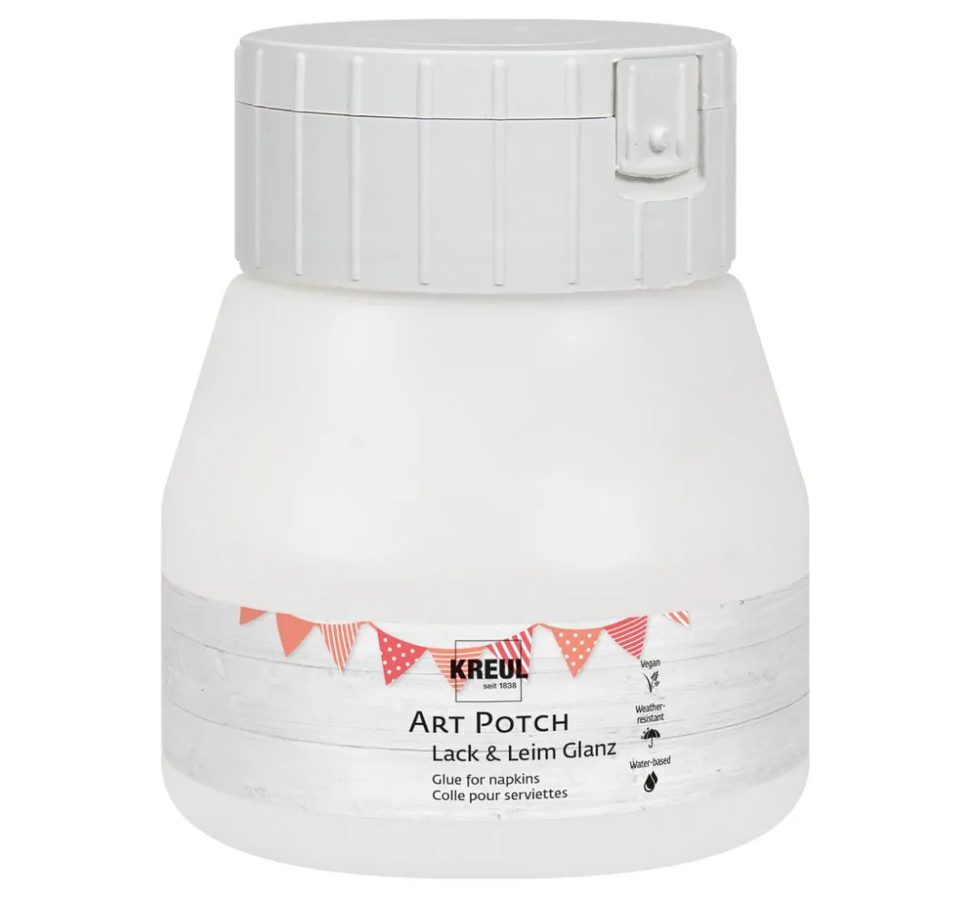 Kreul Kreative Serviettenlack|Decoupagelack>KREUL Art Potch Lack & Leim "Glänzend", 265 g / 250 ml
