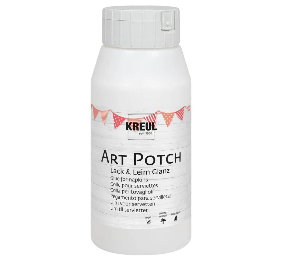 Kreul Kreative Serviettenlack|Decoupagelack>KREUL Art Potch Lack & Leim "Glänzend", 797 g / 750 ml