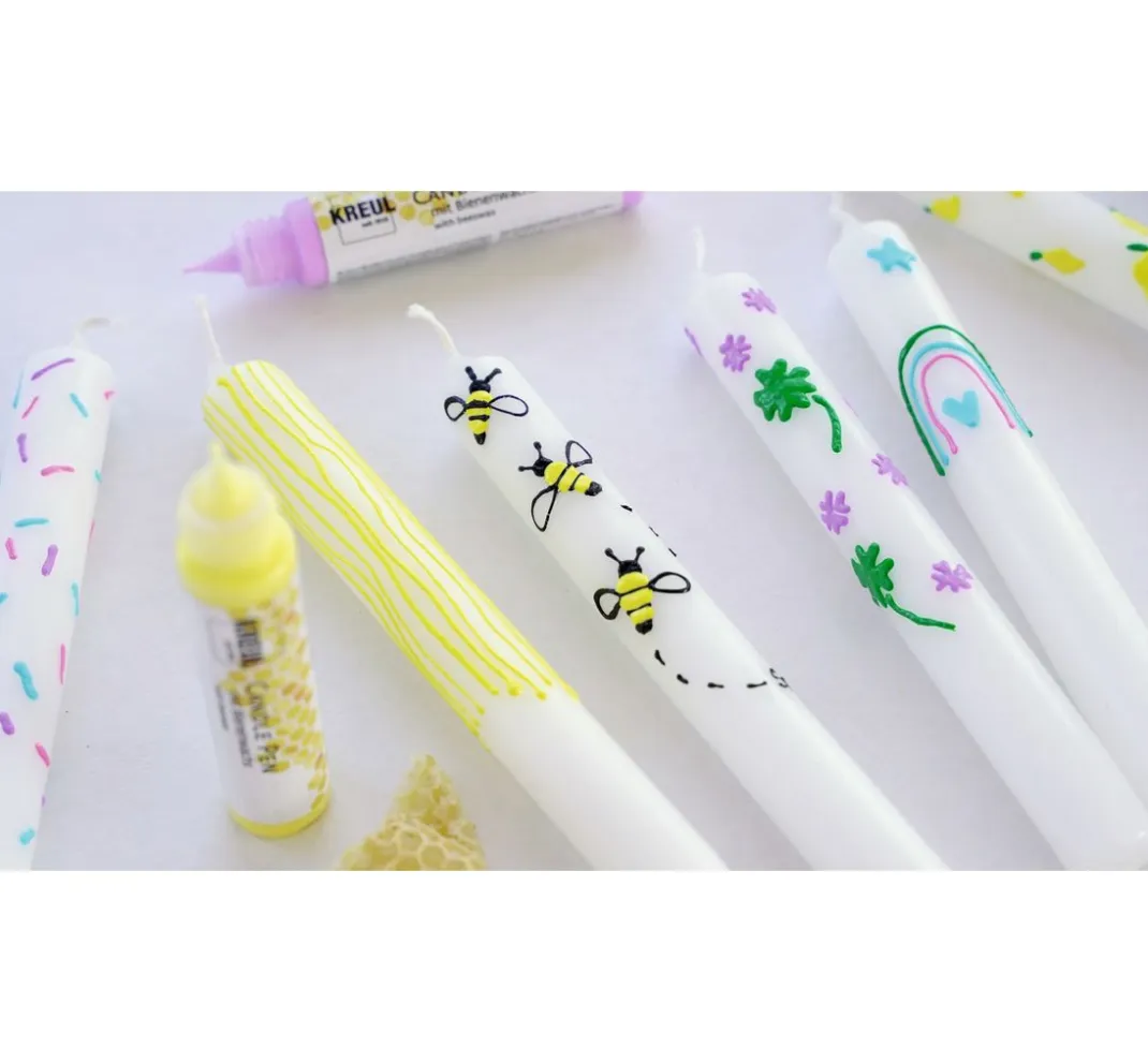 Kreul Kerzen Gestalten|Bastelsets>Candle Pen "Bee Happy", 6er Set