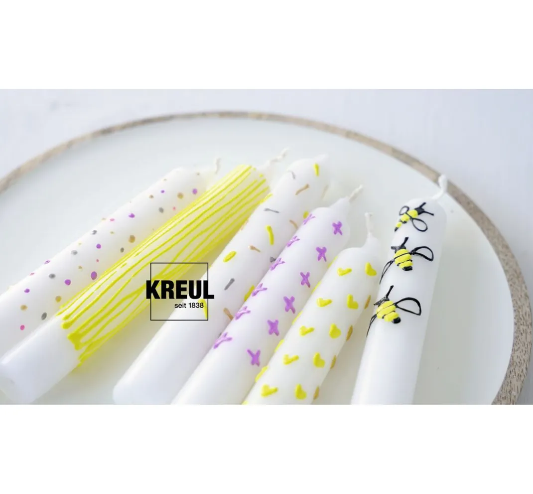 Kreul Kerzen Gestalten|Bastelsets>Candle Pen "Bee Happy", 6er Set