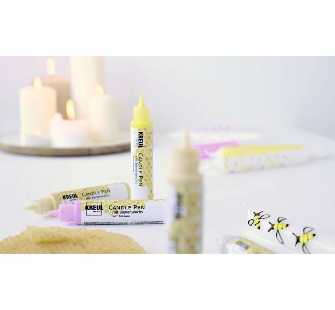 Kreul Kerzen Gestalten|Bastelsets>Candle Pen "Bee Happy", 6er Set