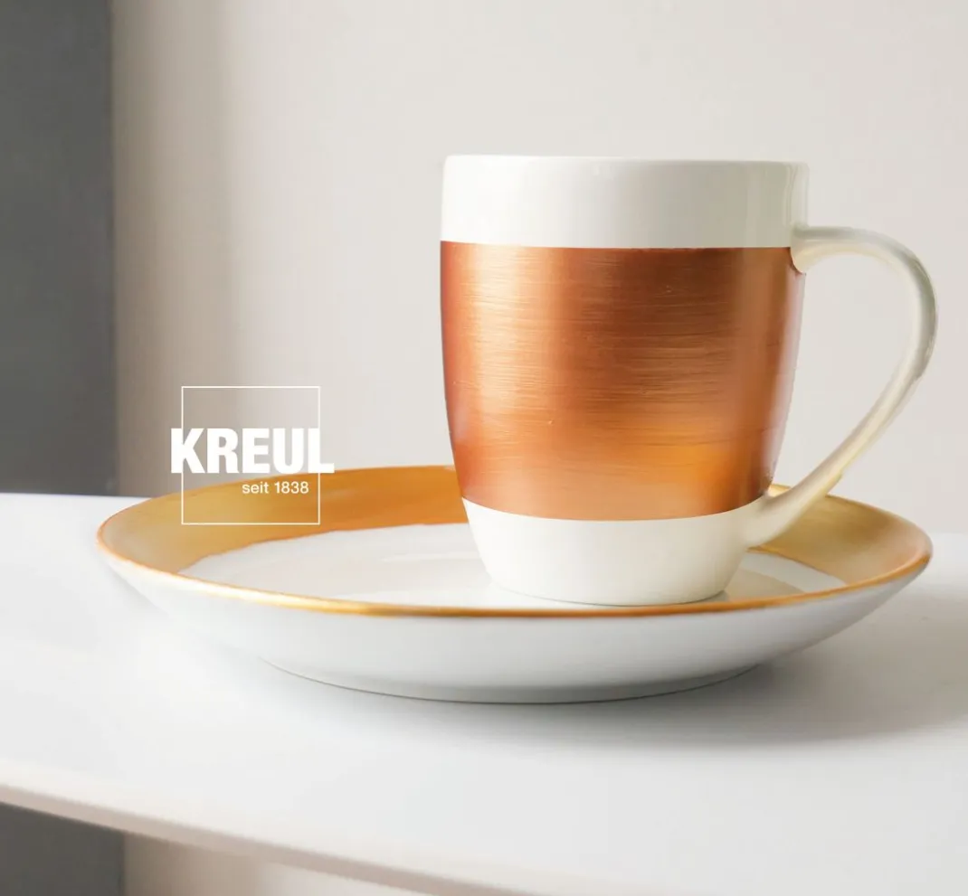 Kreul Kreative Glas- & Porzellanmalfarbe|Glas- & Porzellanmalerei>KREUL Glass & Porcelain "Classic - Metallic", 6er-Set