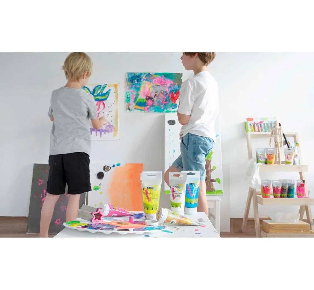 Kreul Kinder Farbsets|Künstlerfarbe>KREUL Kids Art Kinder-Künstlerfarbe, 8 x 20 ml