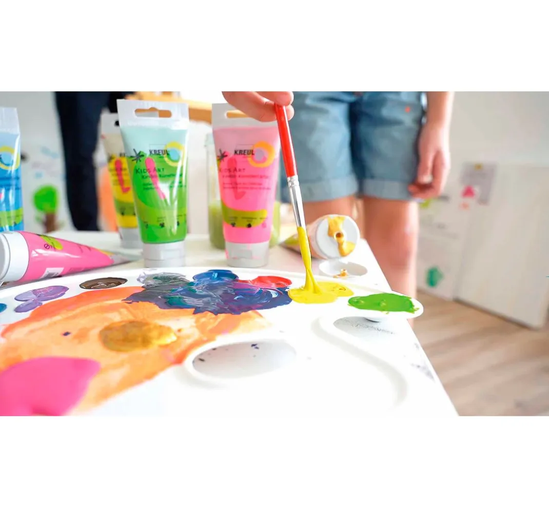 Kreul Kinder Farbsets|Künstlerfarbe>KREUL Kids Art Kinder-Künstlerfarbe, 8 x 20 ml