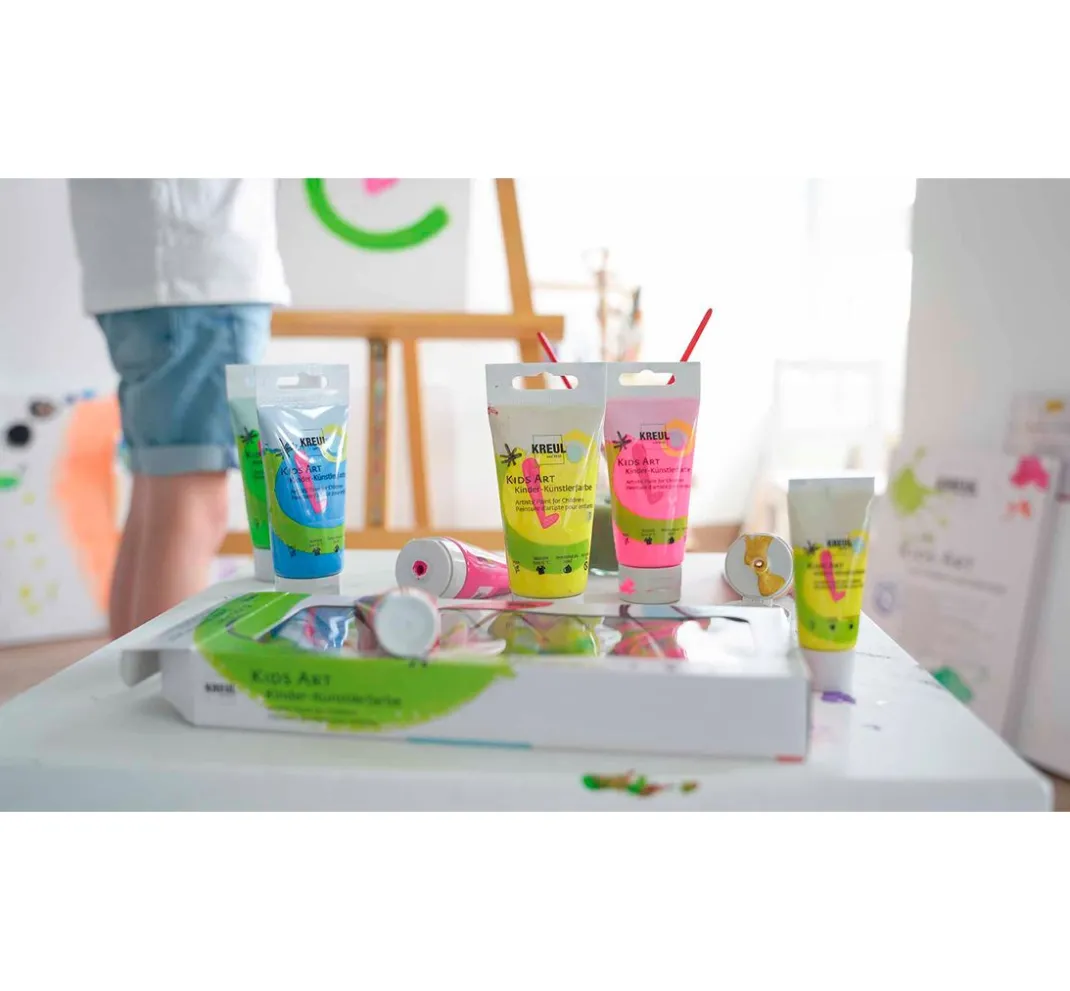 Kreul Kinder Farbsets|Künstlerfarbe>KREUL Kids Art Kinder-Künstlerfarbe, 8 x 20 ml