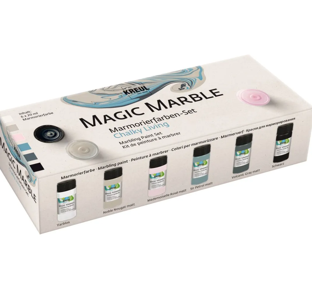 Kreul Kreative Marmorieren|Effektfarbe>KREUL Magic Marble Set "Chalky"