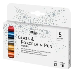 Kreul Kreative Stifte|Glas- & Porzellanmalerei>KREUL PorcelainPen metallic 160°C, 5er-Set