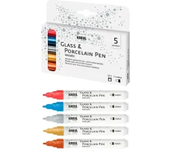 Kreul Kreative Stifte|Glas- & Porzellanmalerei>KREUL PorcelainPen metallic 160°C, 5er-Set