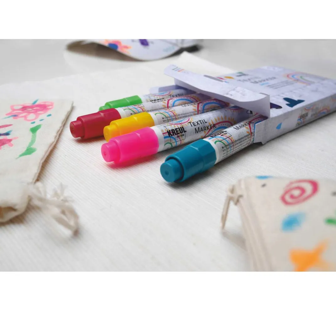 Kinder Kreul Stifte & Marker|Farbsets>Textil Marker medium "Junior", 5er-Set