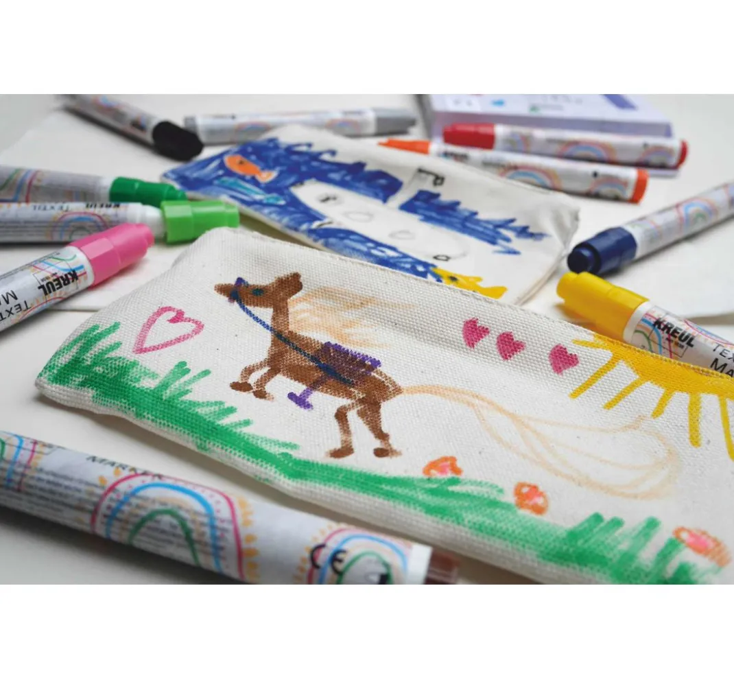 Kreul Kreative Textilfarbe|Stifte>KREUL Textil Marker medium "Junior", 18er-Set