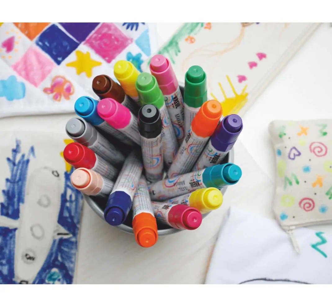Kreul Kreative Textilfarbe|Stifte>KREUL Textil Marker medium "Junior", 18er-Set