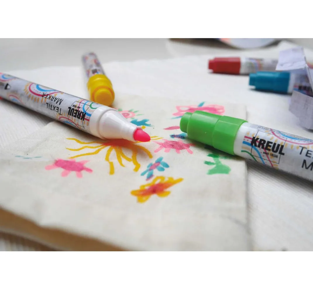 Kreul Kreative Textilfarbe|Stifte>KREUL Textil Marker medium "Junior", 18er-Set