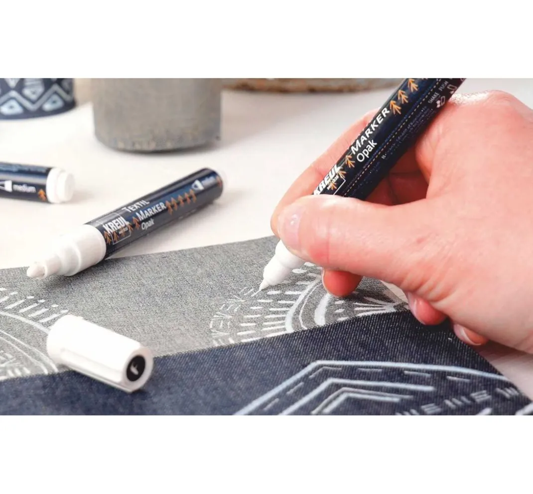 Kreul Textilfarbe|Farbsets>Textil Marker Opak "Black & White", 4er-Set