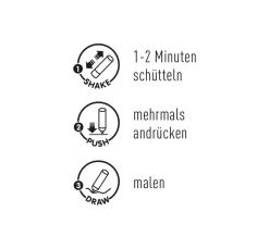 Kreul Künstler Stifte|Künstlerfarbe>KREUL Triton Acrylic Marker "edge", 2er-Set, Schwarz & Weiß