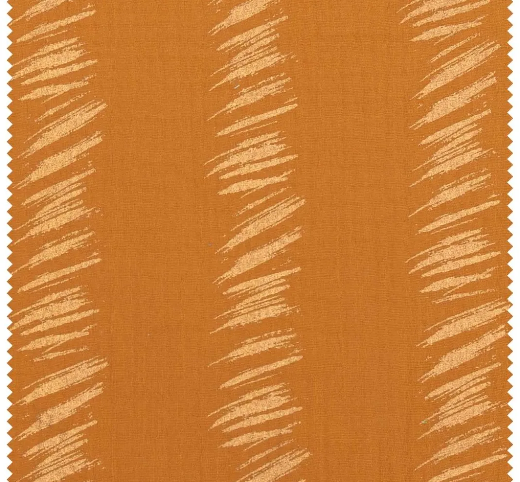 Rico Design Musselin Stoff|Stoff Meterware>Krinkel-Musselin Baumwoll-Stoff mit Gold-Effekt "Transformation" Crush Stipes