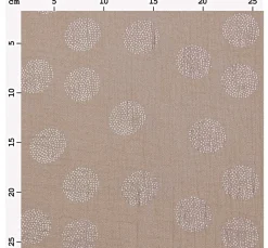 Rico Design Musselin Stoff|Stoff Meterware>Krinkel-Musselin Baumwoll-Stoff mit Metallic-Effekt "Sakura Blossom Taupe"