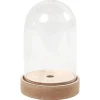 creativ company Glas & Porzellan|Holz, Mdf & Pappmaché>Kunststoff-Glocke auf Sockel, beleuchtbar