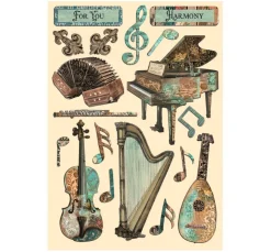 Stamperia Dekoelemente>Lasercut-Motive "Music"