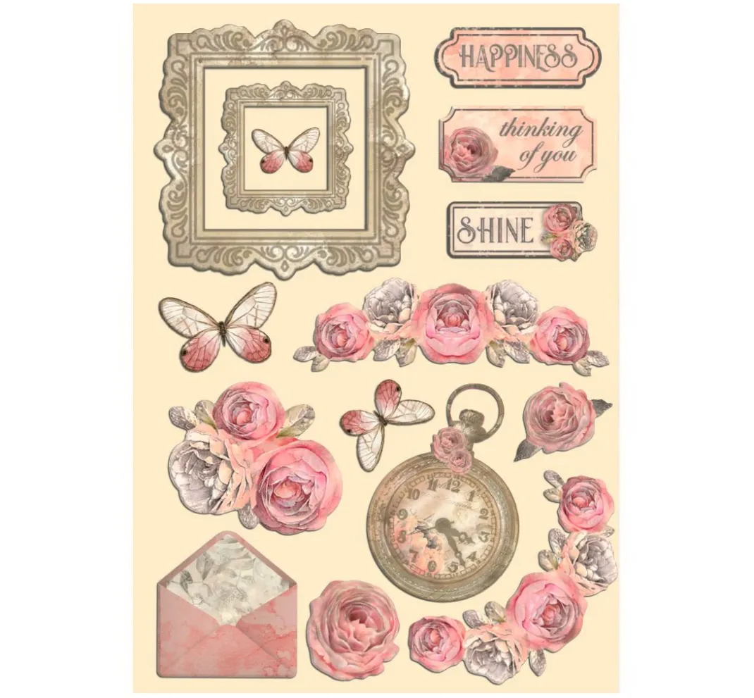 Stamperia Dekoelemente>Lasercut-Motive "Shabby Rose"