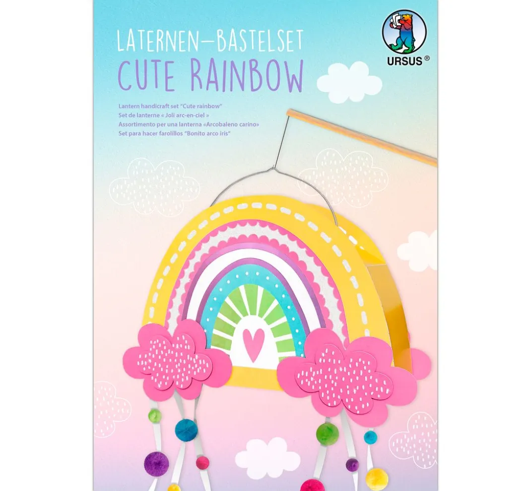 Kinder URSUS Laternen-Bastelsets|Laterne Basteln>Laternen-Bastelset "Cute Rainbow"