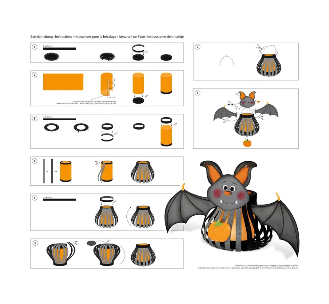 Kinder URSUS Laternen-Bastelsets|Papier>Laternen-Bastelset "Fledermaus"
