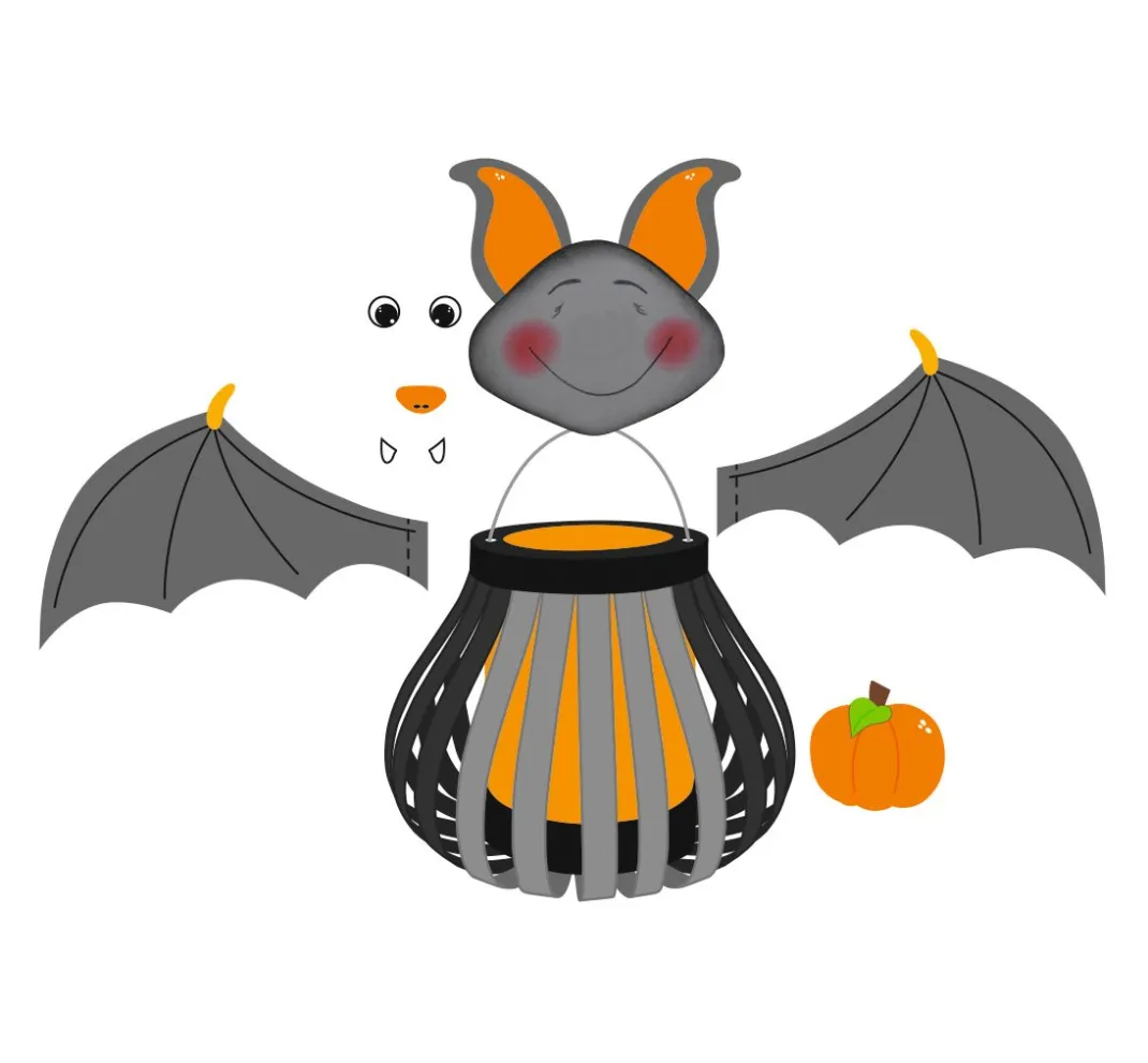 Kinder URSUS Laternen-Bastelsets|Papier>Laternen-Bastelset "Fledermaus"