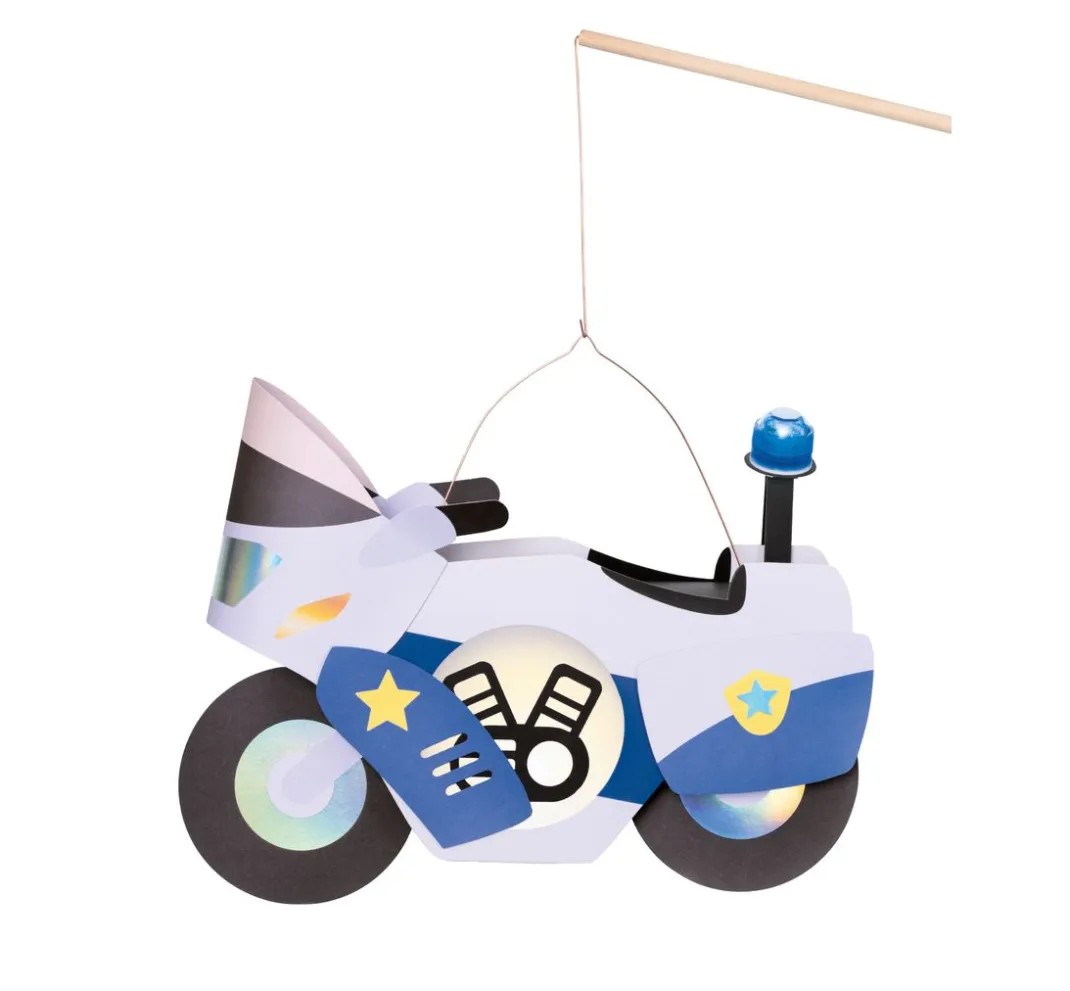 Kinder folia Laternen-Bastelsets|Laterne Basteln>Laternen-Bastelset "Polizei", inkl. 2 LED Lichter