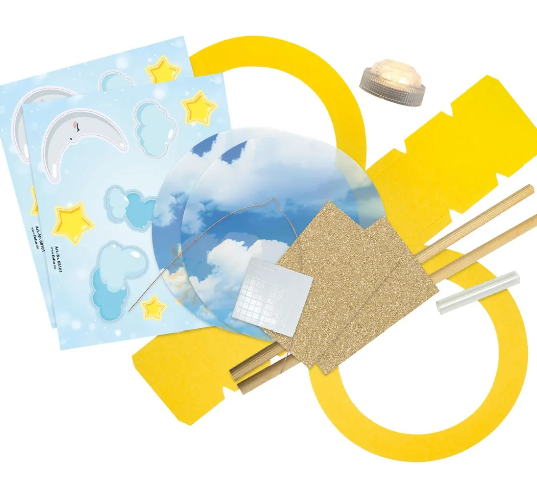 Kinder folia Laternen-Bastelsets|Papier>Laternen-Bastelset "Sonne, Mond und Sterne"
