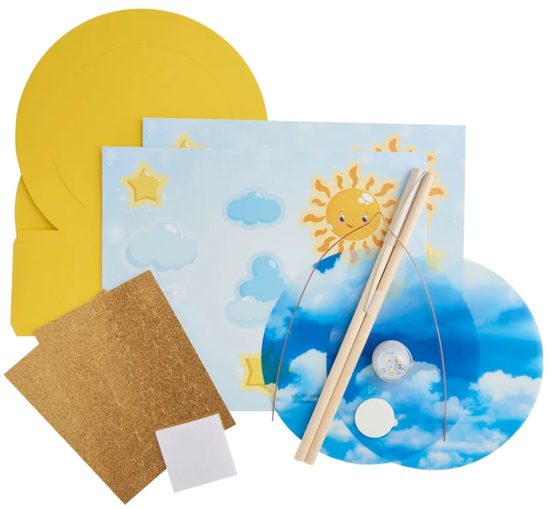 Kinder folia Laternen-Bastelsets|Papier>Laternen-Bastelset "Sonne, Mond und Sterne"
