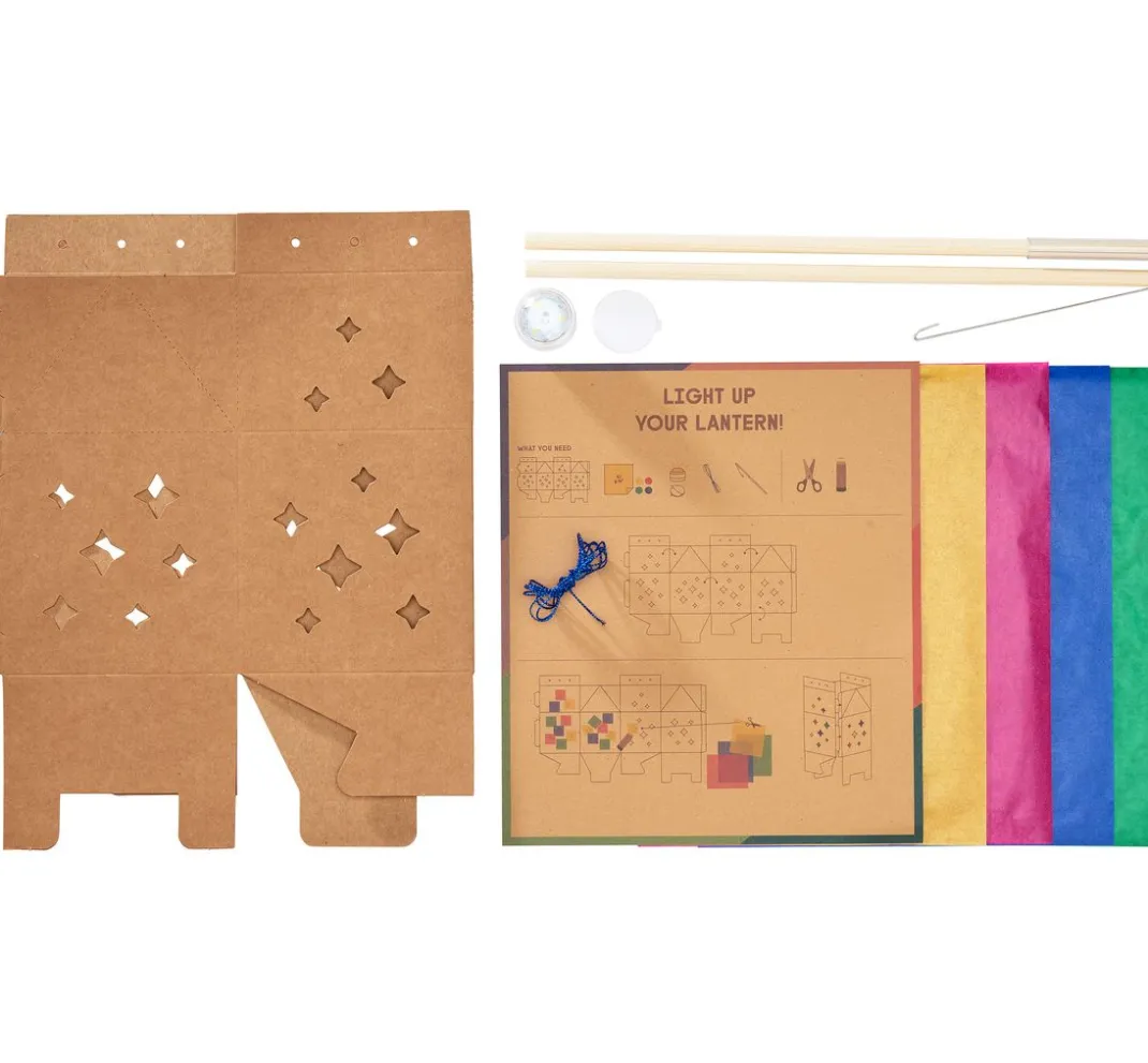 Kinder folia Laternen-Bastelsets|Laterne Basteln>Laternen-Bastelset "Starlight", inkl. LED Licht