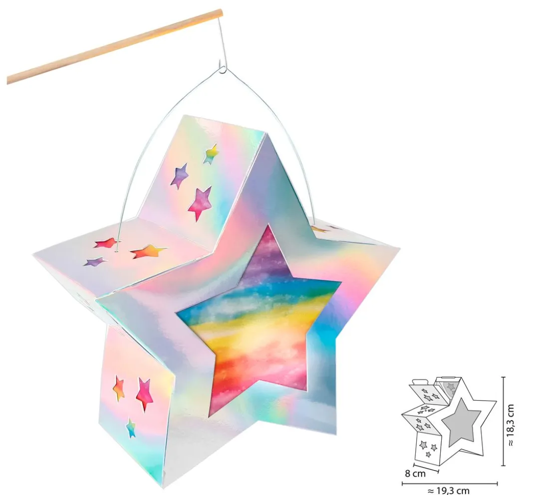 Kinder URSUS Papier|Papier-Bastelsets>Laternen-Bastelset "Twinkle Star Irisierend"