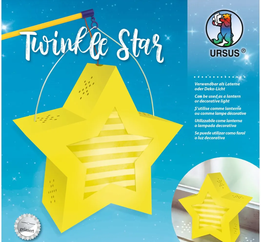 Kinder URSUS Laternen-Bastelsets|Laterne Basteln>Laternen-Bastelset "Twinkle Star"