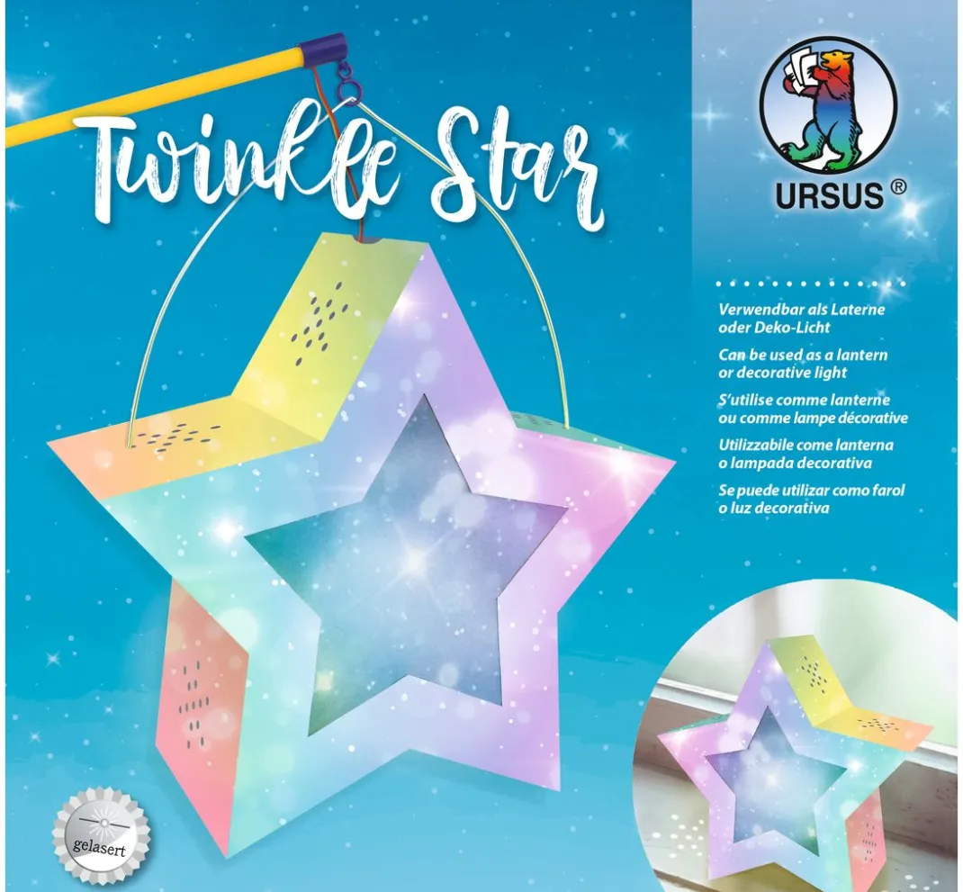 Kinder URSUS Laternen-Bastelsets|Laterne Basteln>Laternen-Bastelset "Twinkle Star"