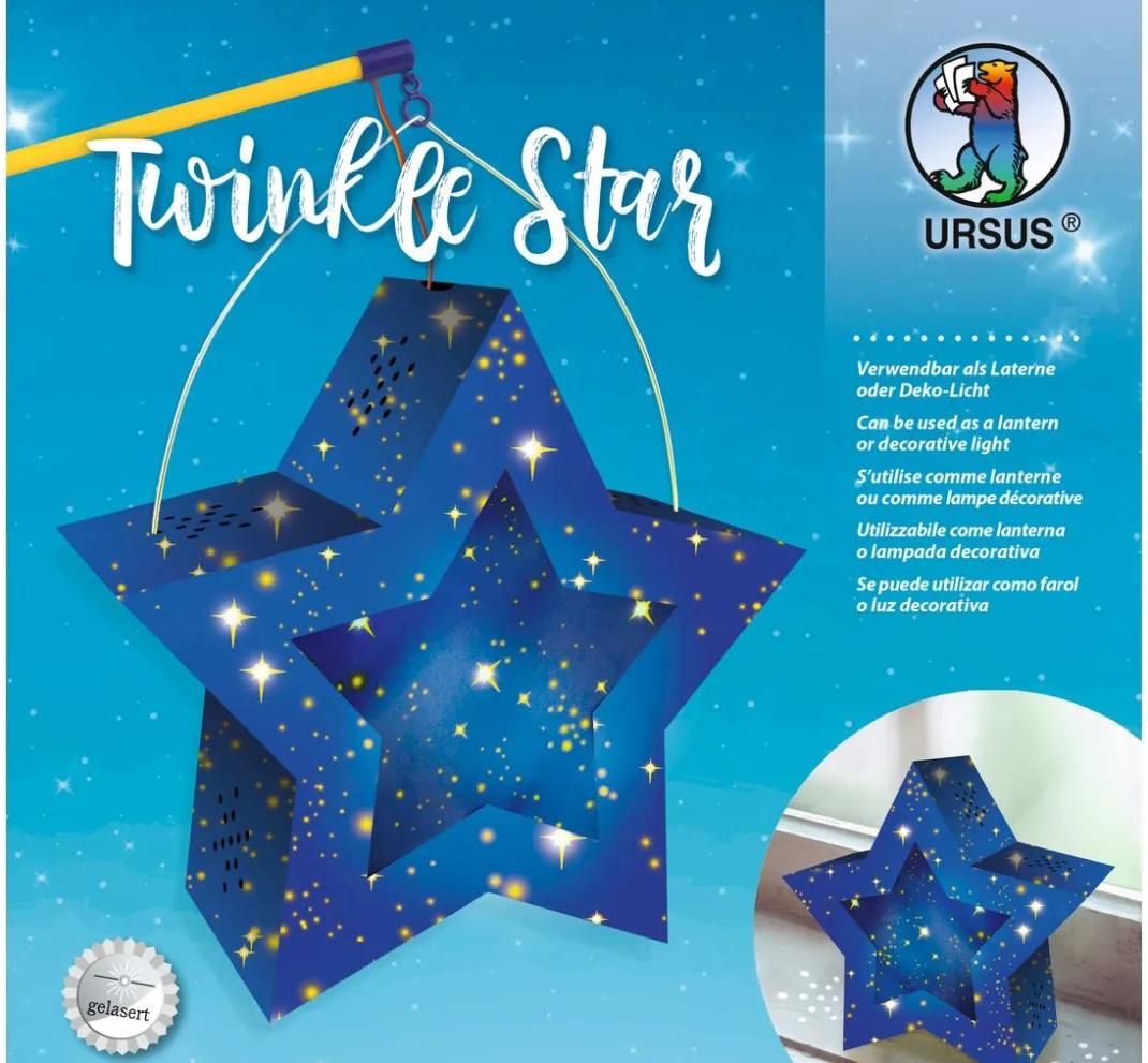 Kinder URSUS Laternen-Bastelsets|Laterne Basteln>Laternen-Bastelset "Twinkle Star"