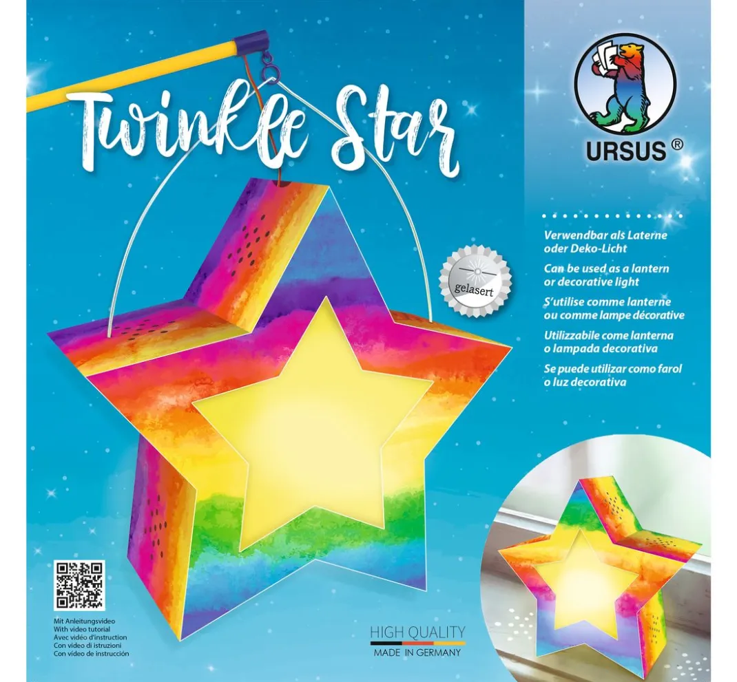 Kinder URSUS Laternen-Bastelsets|Laterne Basteln>Laternen-Bastelset "Twinkle Star"