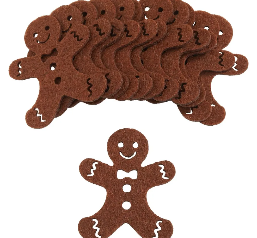 ohne Marke Streuteile|Dekofiguren & -Objekte>Lebkuchenmännchen aus Filz