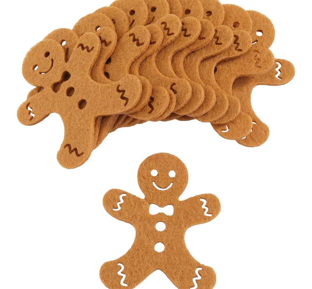 ohne Marke Streuteile|Dekofiguren & -Objekte>Lebkuchenmännchen aus Filz