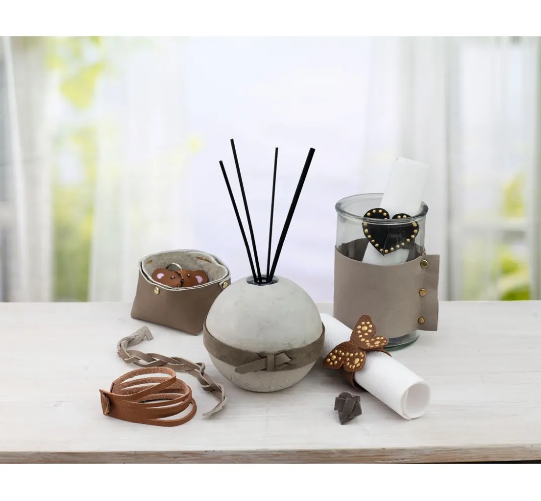CREARTEC Stoff Zum Basteln|Stoffpakete>Lederreste "Maxi"